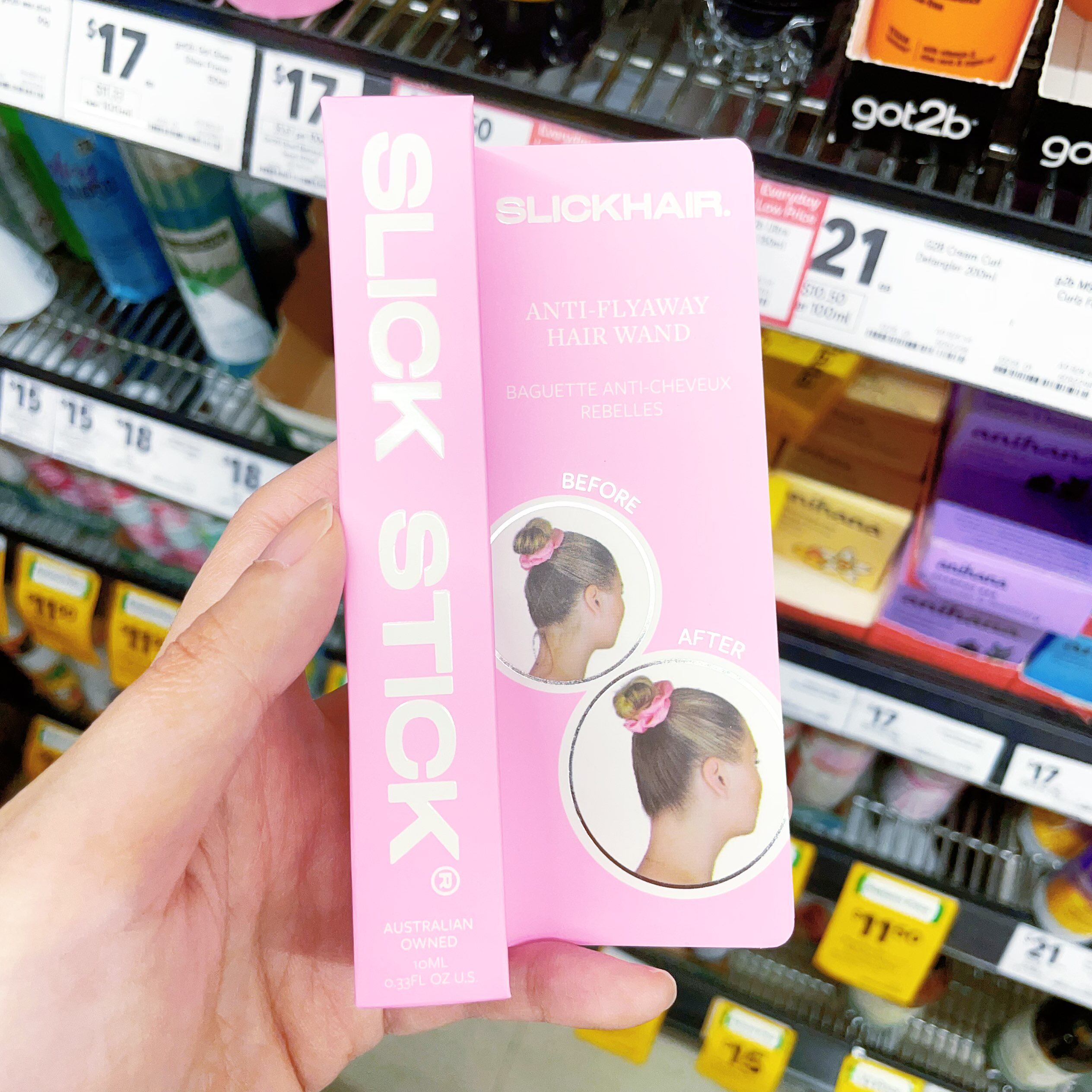 澳洲代购直邮 Slickhair Slick Stick 碎发整理塑形发蜡棒 防炸毛