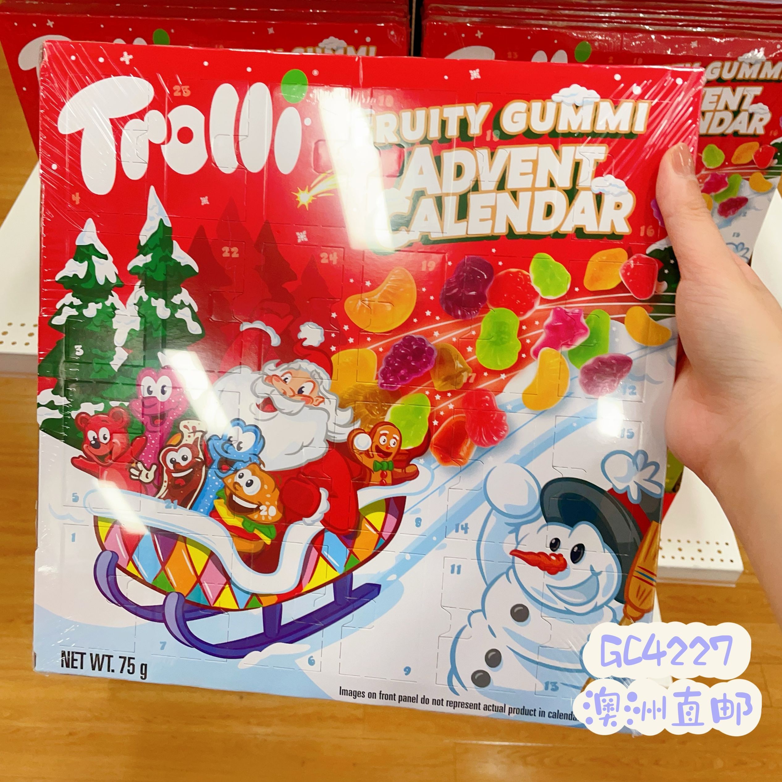 澳洲代购直邮warheads trolli 软糖日历圣诞限量 Advent Calendar
