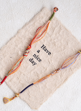 本命年手绳马年解太岁手链生日礼物端午五彩编绳原创护身平安手绳