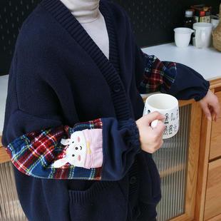 新毛绒加厚加长款 防污套袖 刺绣保暖袖 套羽绒服办公工作护袖 袖 日式