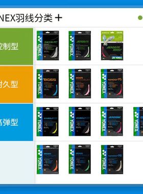 正品YONEX羽毛球线拍线网线AB AS ABBT 63 65 95 80粉80P 66U日产