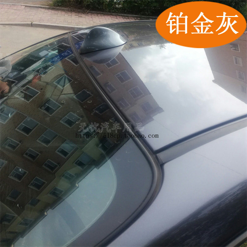 새로운 SUNSHINE LIWEI 자동차 앞 안테나 수정 상어 지느러미 꼬리 내장 라디오 케이블 회색 티타늄 빈 금