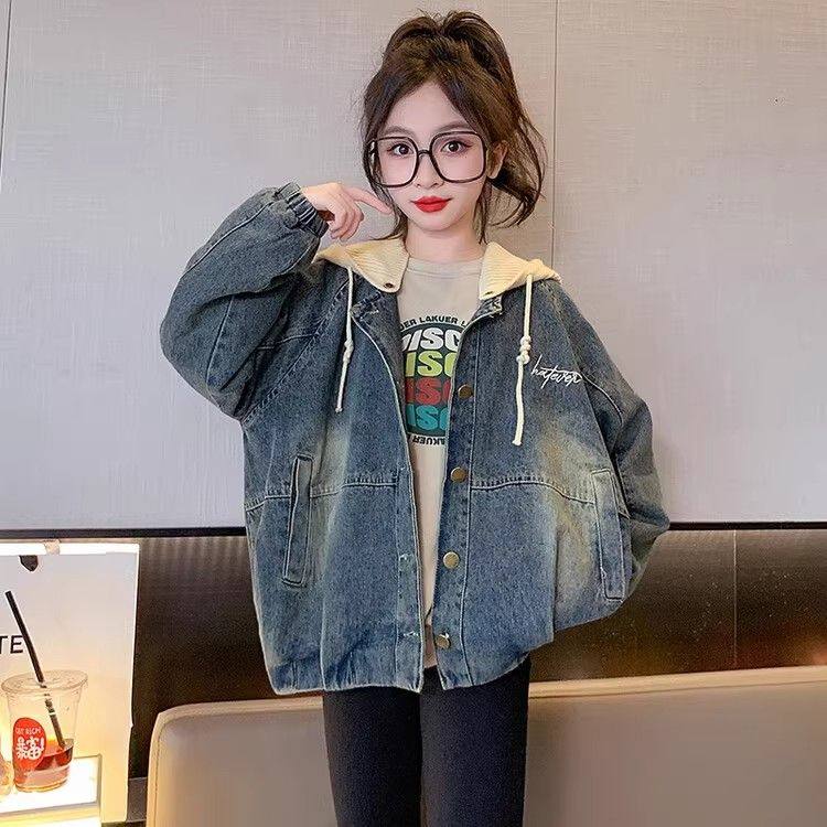 女童牛仔外套春装2025新款儿童春秋外衣厚衣服大童洋气童装上衣潮