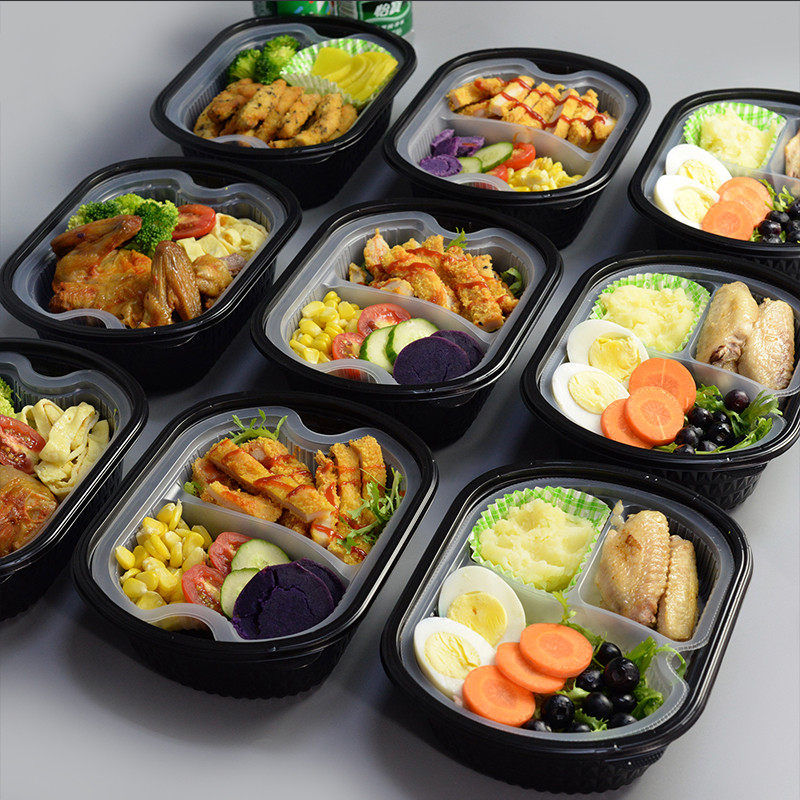 一次性双层打包盒盖浇饭快餐饭盒菜饭分离长方形可微波加热便当盒,餐饮具,一次性餐盒,淘宝优惠券,粉丝福利购,淘宝优惠卷