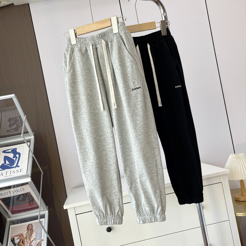 儿童夏天薄款针织运动裤男童女童轻薄柔软防蚊裤休闲裤中大童长裤