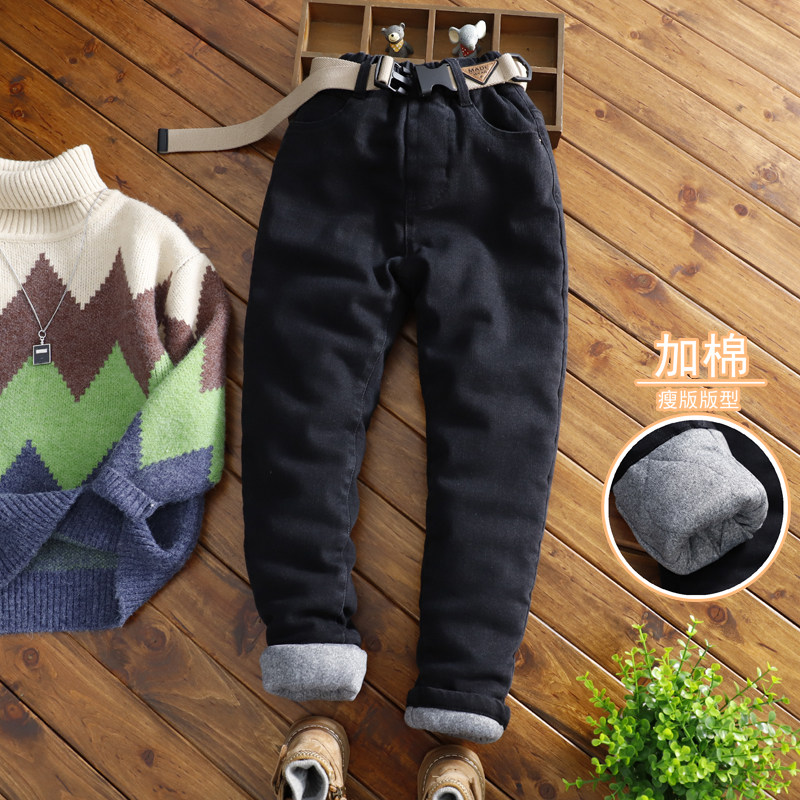 男童加棉牛仔裤儿童瘦版修身长裤冬季加厚潮童裤子中大童牛仔棉裤,童装/婴儿装/亲子装,裤子,淘宝优惠券,粉丝福利购,淘宝优惠卷
