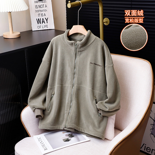 男女童双面绒上衣小学初中生秋冬内搭保暖校服神器中大童宽松外套