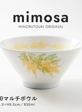 日本进口美浓烧釉下彩陶瓷大容量