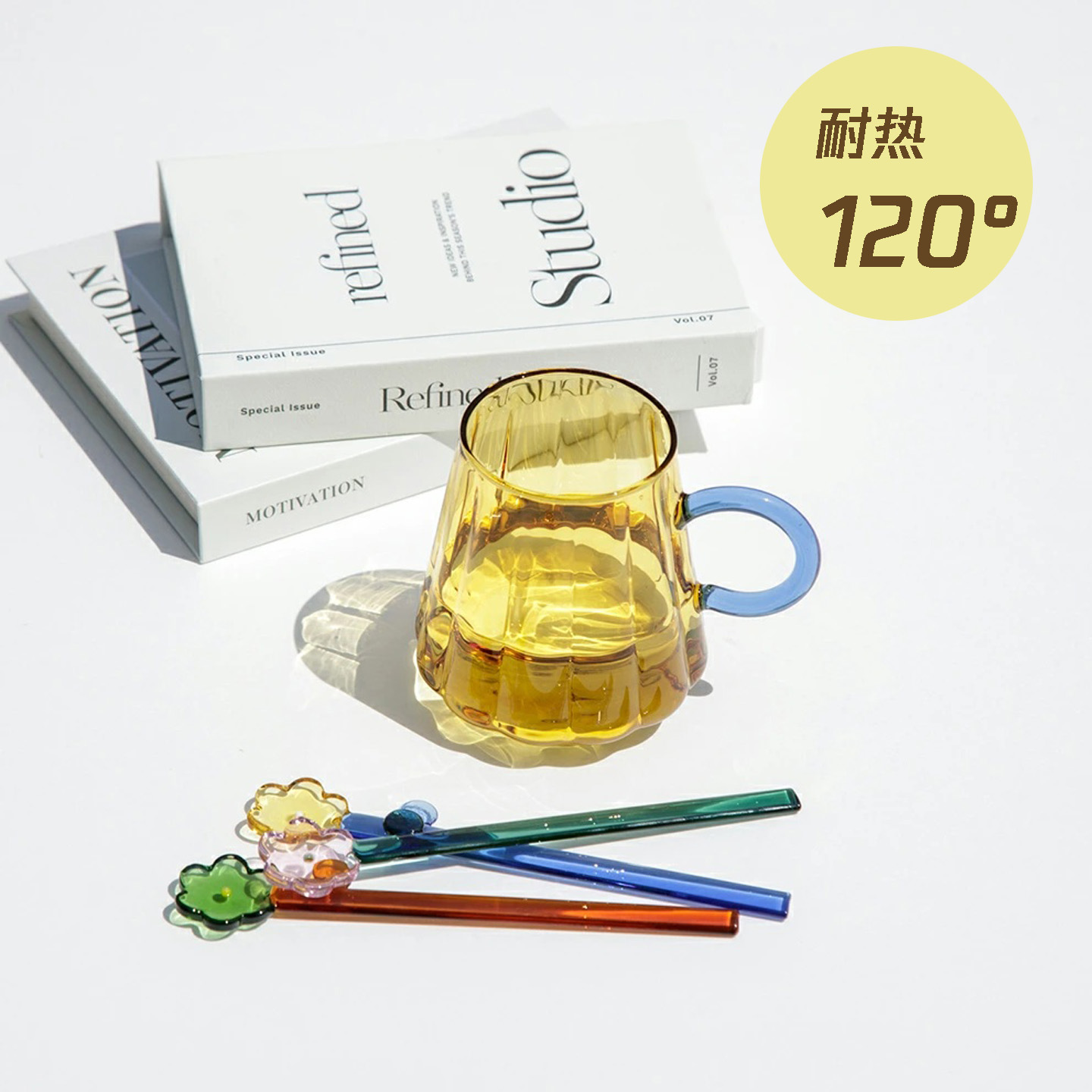 日本耐热玻璃水杯果汁咖啡牛奶杯