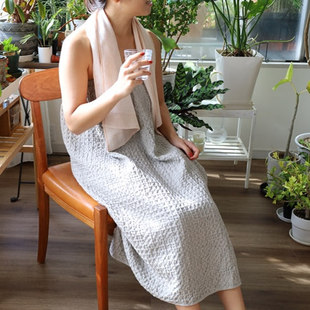 日本进口kontex今治棉麻浴裙浴袍衣浴巾快干吸水耐用调节女士温泉