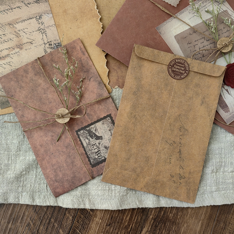 文艺风信封信纸套装复古高级质感加厚浪漫手写告白情书火漆请帖