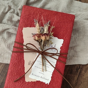 高级红礼物包装纸喜庆新年礼品礼盒艺术纸结婚伴手礼diy包装材料