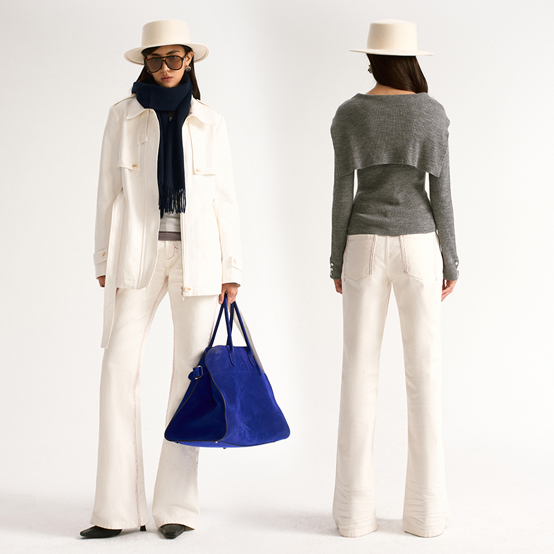 ANTIATAG秋季新款直筒白牛