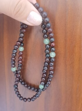 红一丁串珠项链饰品现货