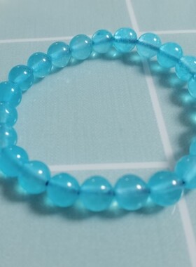 天河玉髓蓝色手链8m圆珠串流行女饰品天然玉石民族风现货福利秒杀