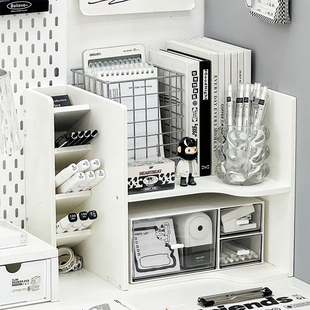 桌面转角置物架拐角桌上收纳盒书架学生宿舍书桌改造神器分层柜子