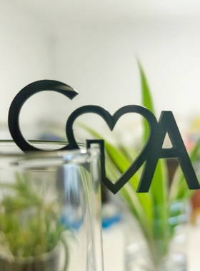 Custom Initials Heart Wedding Drink Tags定制首字母婚礼装饰品