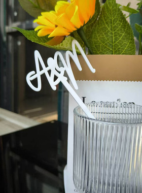 Initial Drink Stirrers定制搅拌棒婚礼派对亚克力鸡尾酒搅拌器