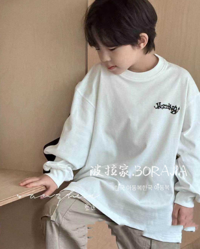 现货韩国波拉冬男孩女生小中大儿T恤