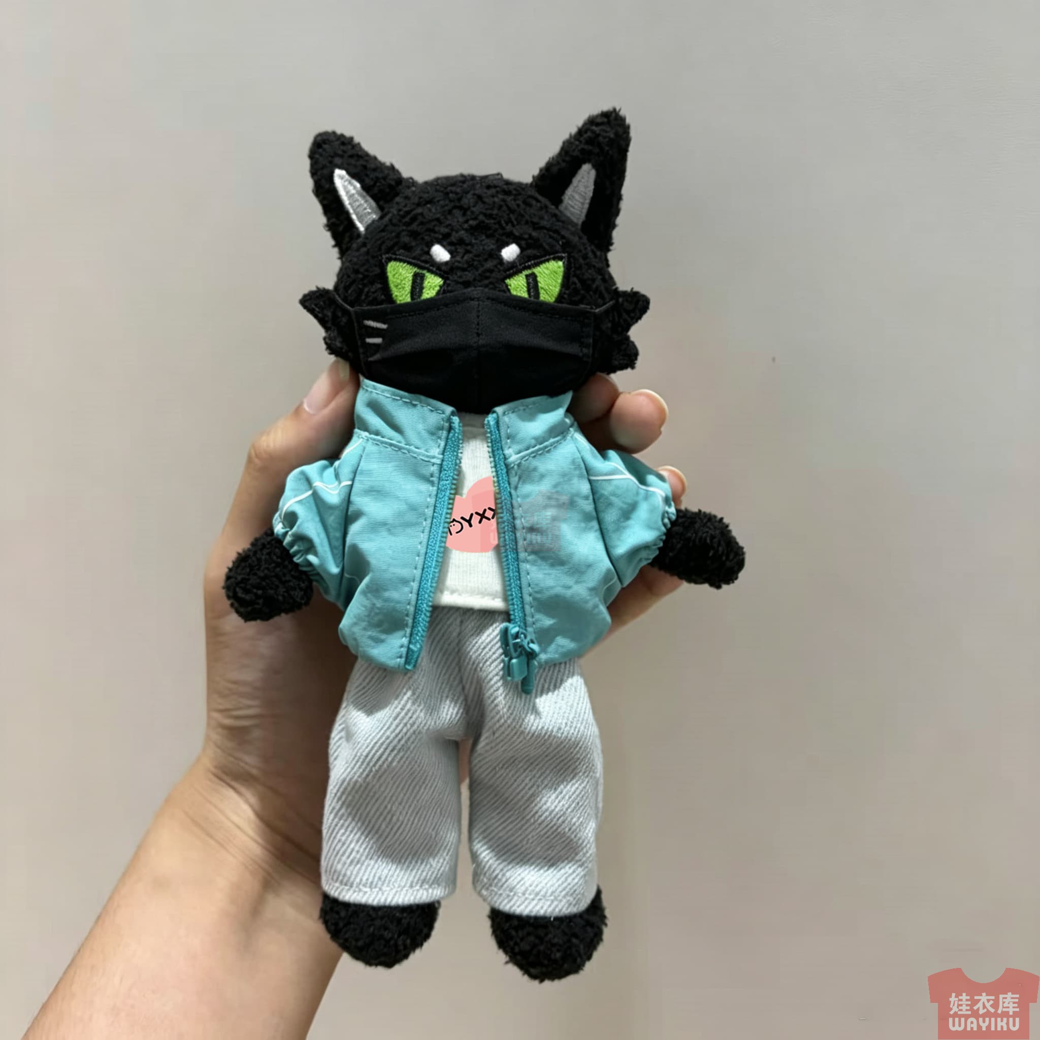 猫咪玩偶娃衣西服衬衫冲锋衣夹克拉链外套卫衣棒球帽牛仔裤全套装