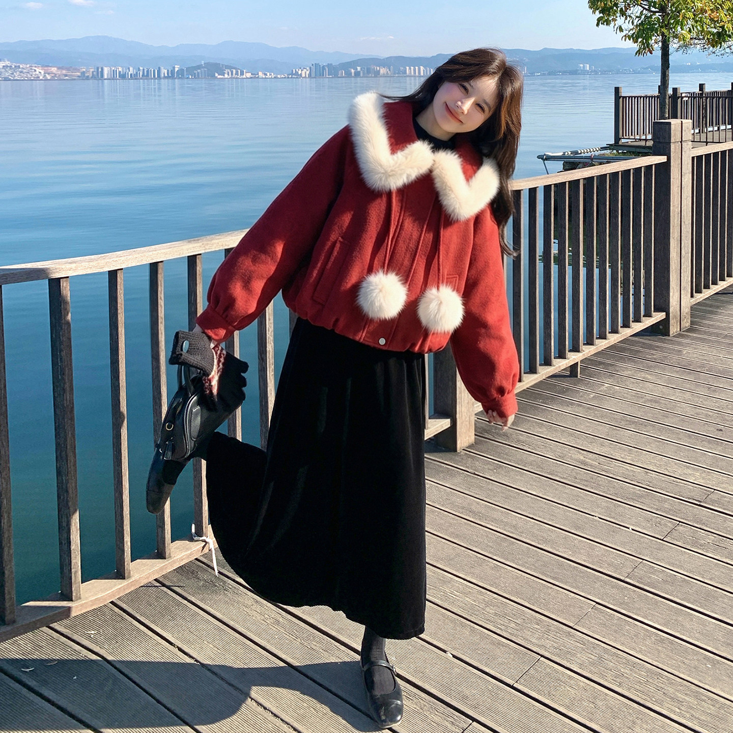 2C077-3123新款主推款90绒羽绒服配真毛P365K548,女装羽绒服,2C077