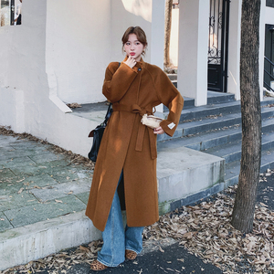 高级感茧型气质显瘦羊毛双面呢子大衣女冬新款长过膝加厚毛呢外套,毛呢外套,2C077