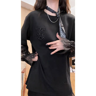 蕾丝拼接假两件上衣高级感半身裙2026夏季新款气质宽松显瘦两件套