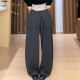 裤 气质休闲显瘦遮肉直筒裤 百搭可拆卸屁帘西装 新款 女 子2026春夏季