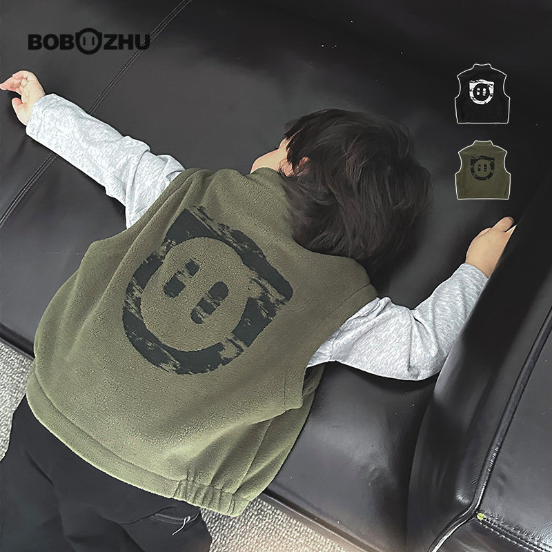 博博猪童装男童摇粒马甲2023宝宝秋装休闲复古儿童秋冬背心上衣潮怎么看?