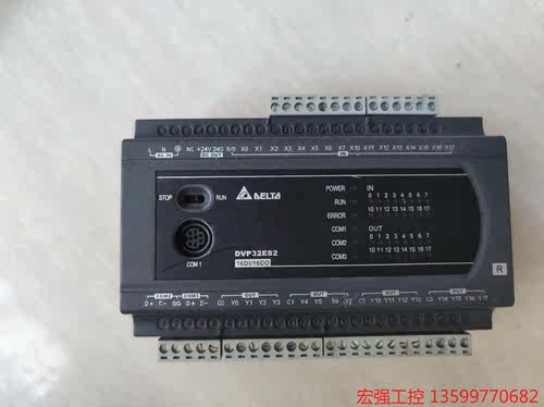 （宏强工控）台达PLC DVP32ES200R2成色实物图，功能正常