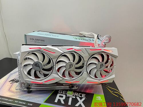 （宏强工控）华硕 RX5600xt 6g 猛禽 白色显卡  白色海景房颜