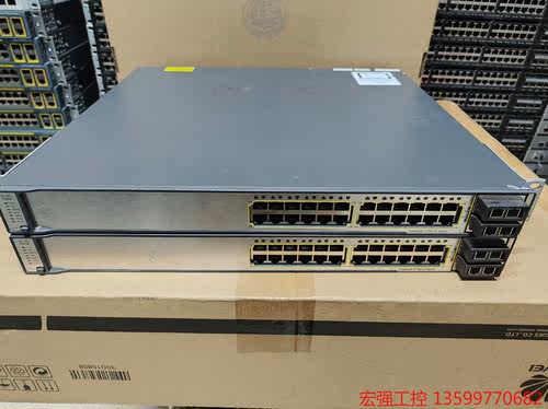 （宏强工控）思科  WS-C3750E-24TD-S 24口千兆4口万兆