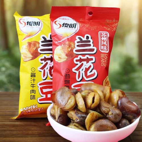傻明兰花豆60g劲爆香辣味牛肉味