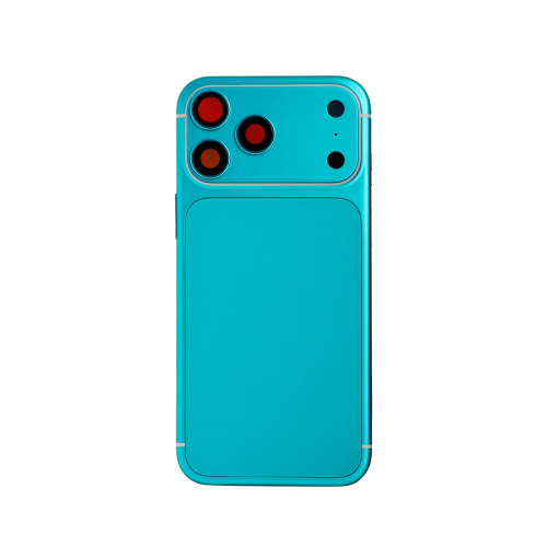 适用于苹果17Pro蓝色中框IPhone17Promax高端定制玻璃壳个性后盖