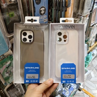 X Level晶莹适用苹果iPhone16 Promax手机保护壳高清透明塑料硬壳外套全包边防摔黑白简约摄像头加高