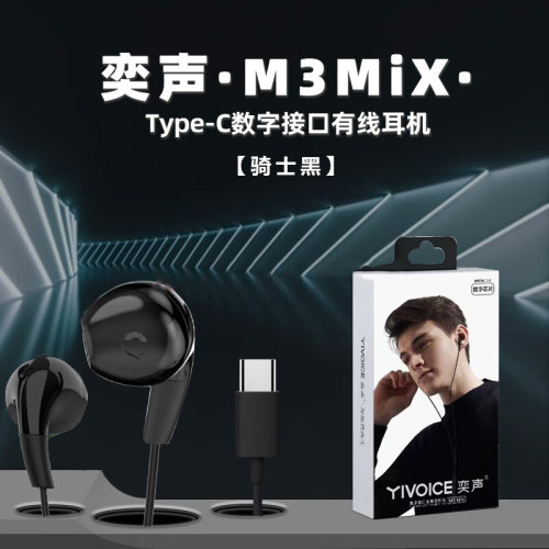 奕声半入耳式有线耳机Type-C接口