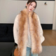 红狐原色～狐狸毛编织天然色长款 皮草围巾冬金岛狐保暖氛围感披肩