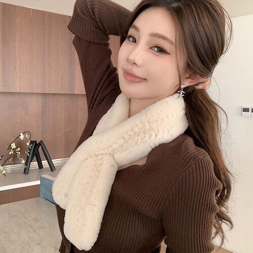 CENCY冬獭兔毛编织休闲休闲百搭