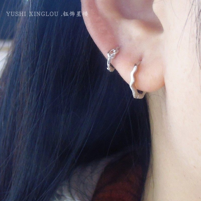 S925纯银波浪旋涡耳扣女免摘2025新款潮小众设计高级感学生养耳环,饰品/流行首饰/时尚饰品新,耳环,淘宝优惠券,粉丝福利购,淘宝优惠卷