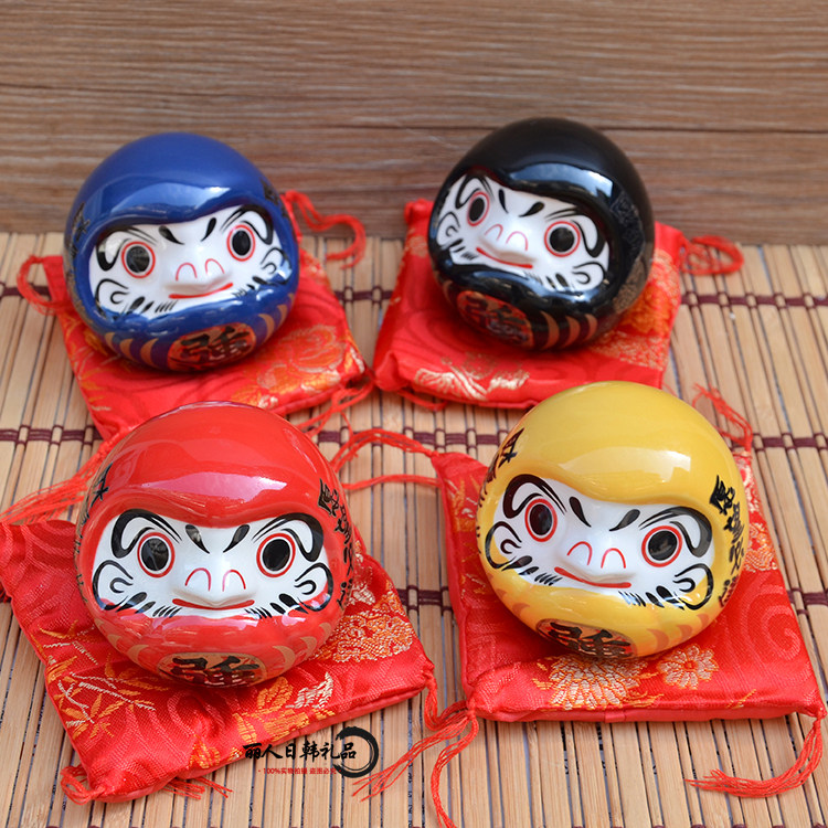 日式寿司料理店摆件日本装饰品陶瓷必胜达摩储蓄罐创意礼物迷你款