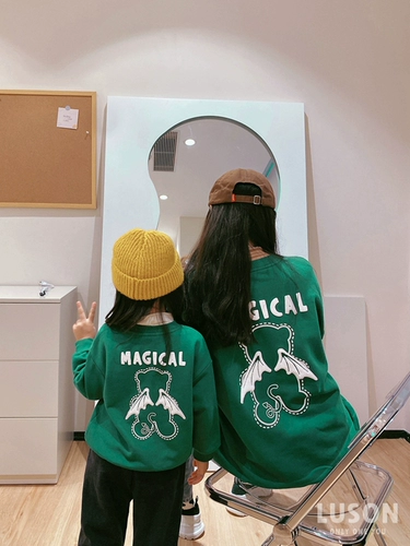 Детская толстовка, семейный стиль, коллекция 2023, осенняя, в западном стиле