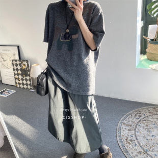 新年软糯棉绒磨毛小马印花短袖 上来财暴富暴美 宽松T恤女 马