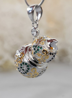 男女925纯银数字吊坠幸运数字