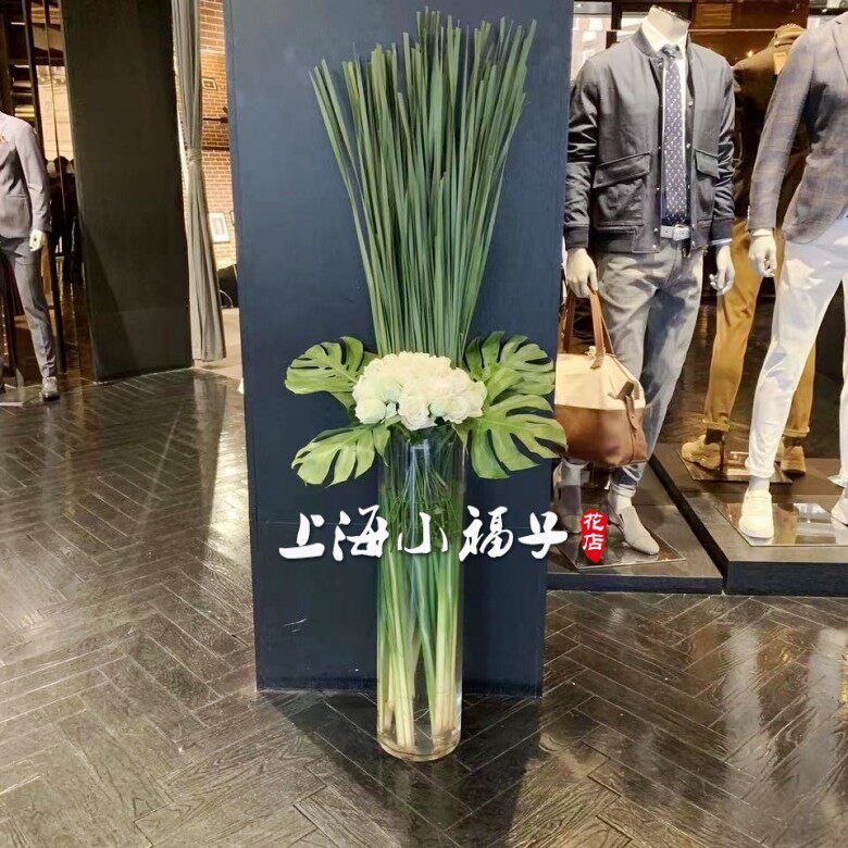 小桌花台花鲜花商务上海同城速递玻璃方缸宴会婚庆礼会议桌花鲜花