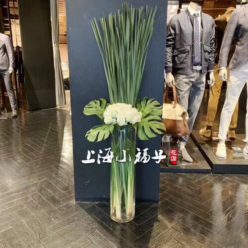 小桌花台花鲜花商务上海同城速递玻璃方缸宴会婚庆礼会议桌花鲜花
