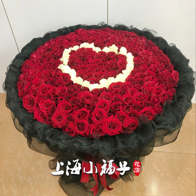 七夕节99朵红玫瑰花束表白求婚生日送女友花上海同城花店鲜花速递