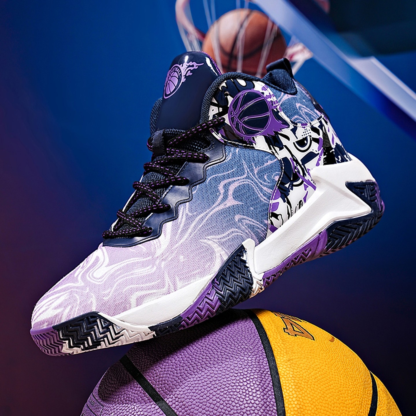 男鞋秋季运动鞋学生青少年特大码48码47减震实战46高帮篮球球鞋45