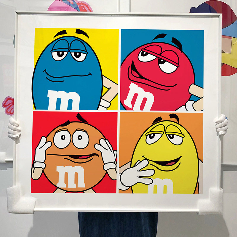 mm豆个性版画卡通动漫装饰画餐厅背景墙画儿童房卧室壁画客厅挂画