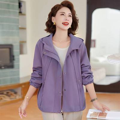 小个子妈妈春秋风衣外套