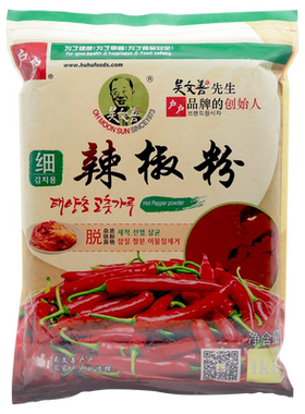 韩国辣椒粉吴文善户户细辣椒面1kg腌制韩国泡菜辣白菜 韩式辣椒粉